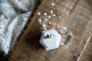 heirloom ring in a white box